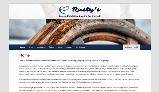 Rusty's Custom Upholstery website